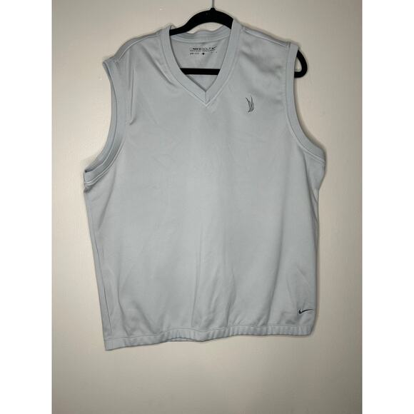 Men’s Large Nike Golf Dri-Fit Gray Pullover Vest Embroidered Logo - Picture 1 of 4